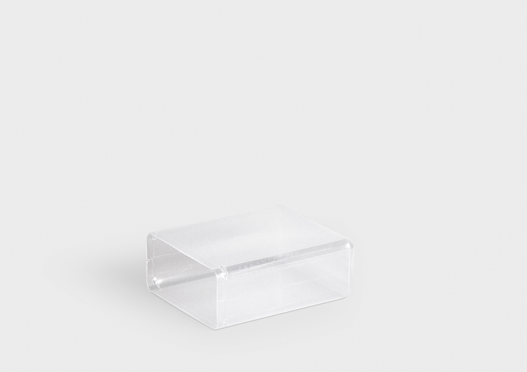 RectangularPack: embalagem em forma de tubo retangular telescópico, com comprimento ajustável e travável.